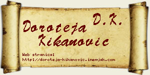 Doroteja Kikanović vizit kartica